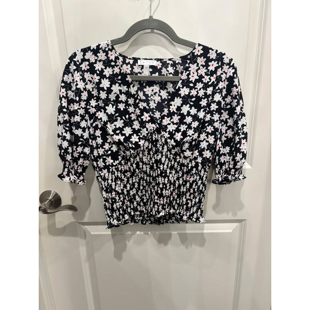 Black White and Red Leith Blouse